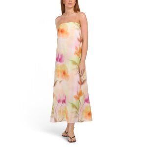 WHITE CLOSET Multi Blurred Maxi Dress